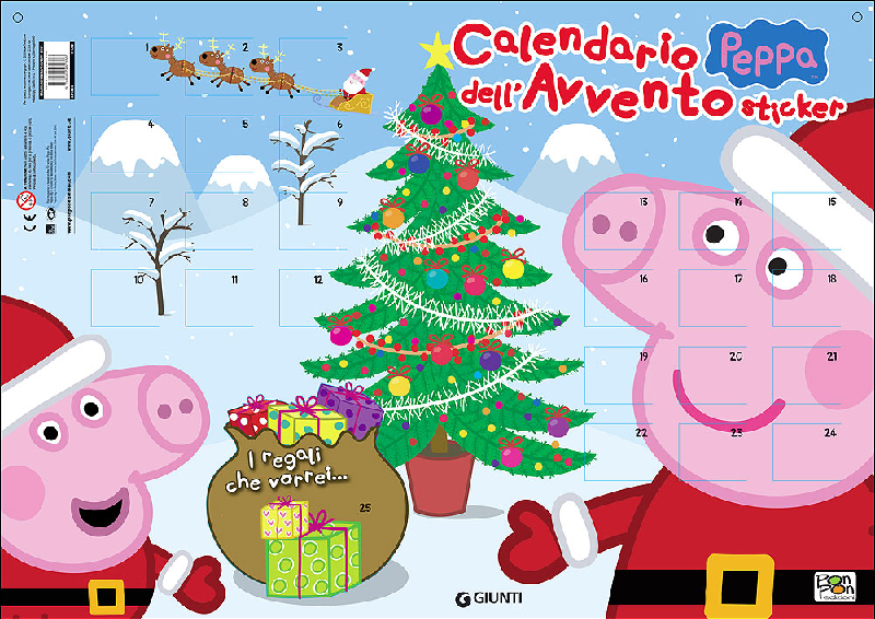 Peppa Pig Regali Di Natale.Calendario Dell Avvento Peppa Pig Giunti Kids 63436q