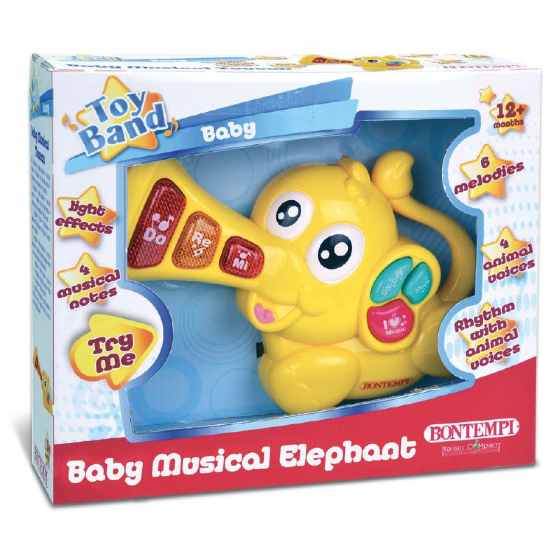 Bontempi Musical Elefante giocattolo batterie incluse 